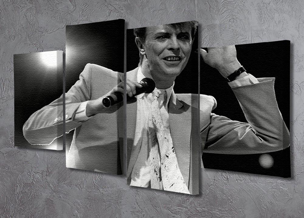 David Bowie in concert 4 Split Panel Canvas - Canvas Art Rocks - 2