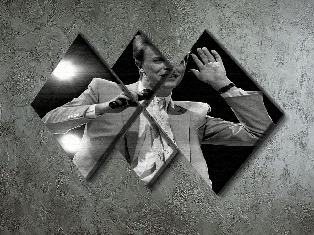 David Bowie in concert 4 Square Multi Panel Canvas - Canvas Art Rocks - 2