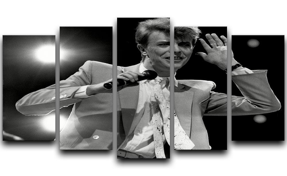 David Bowie in concert 5 Split Panel Canvas  - Canvas Art Rocks - 1
