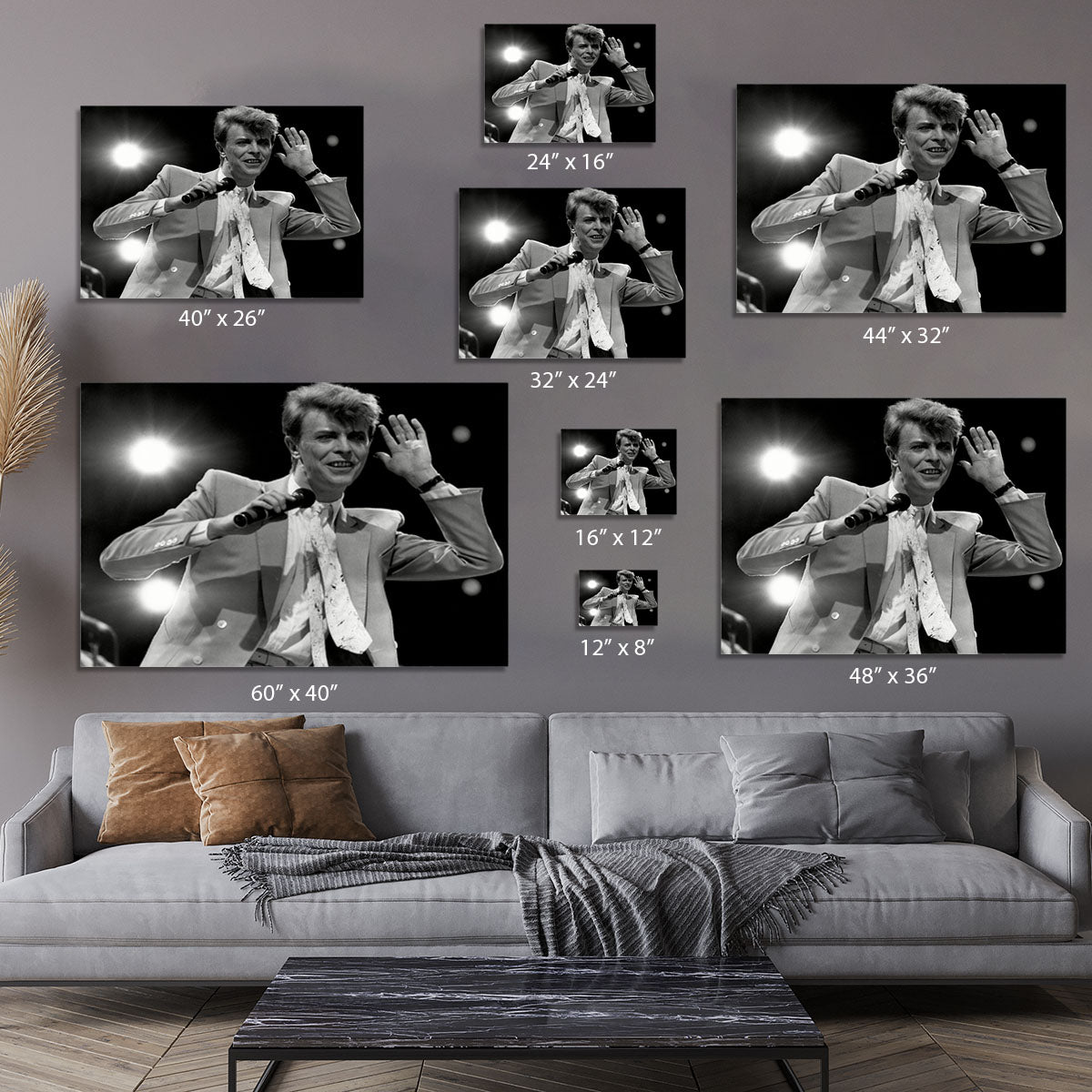 David Bowie in concert Canvas Print or Poster - Canvas Art Rocks - 7