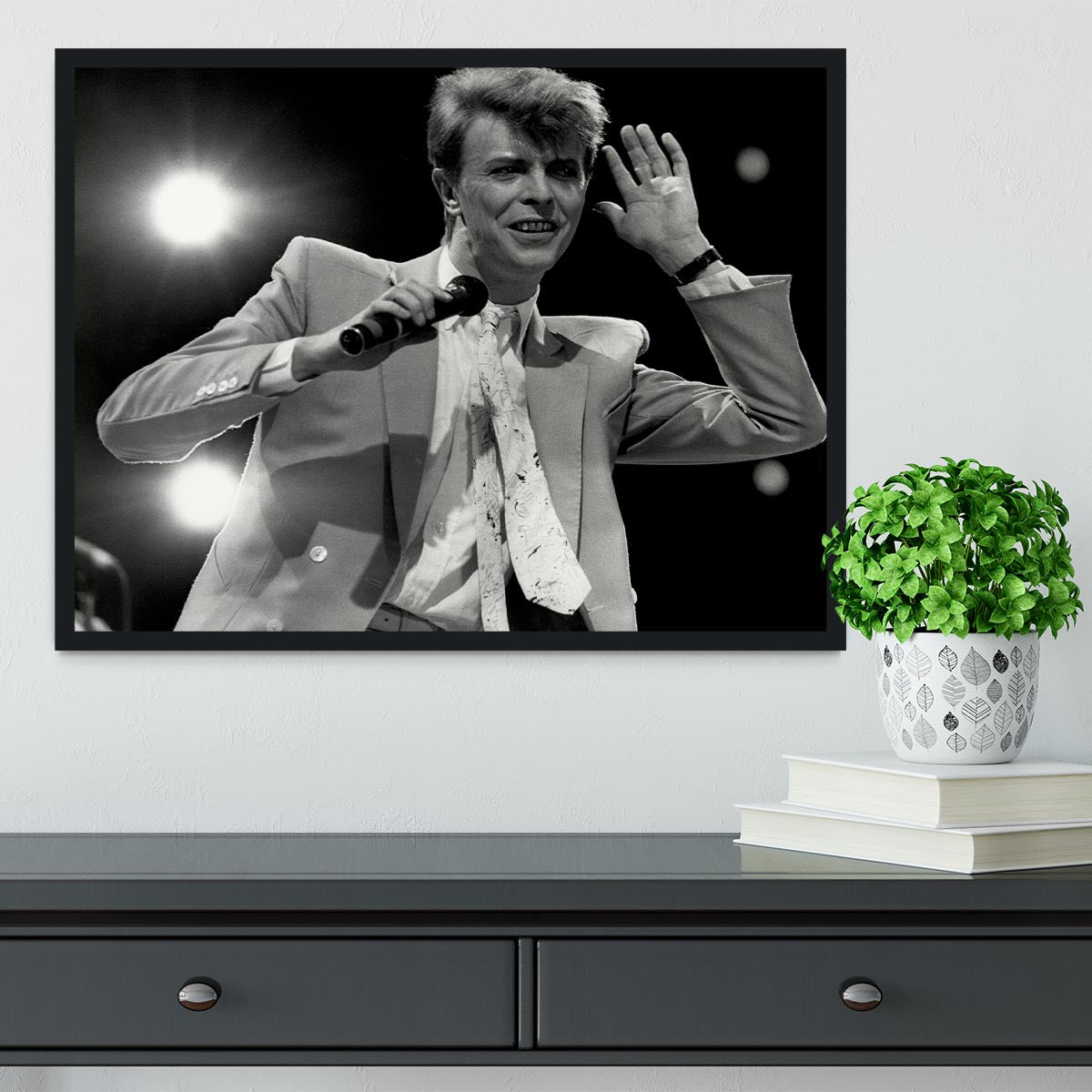 David Bowie in concert Framed Print - Canvas Art Rocks - 2