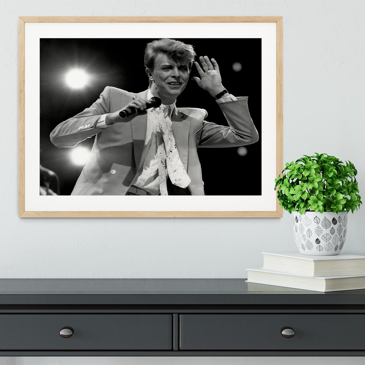 David Bowie in concert Framed Print - Canvas Art Rocks - 3