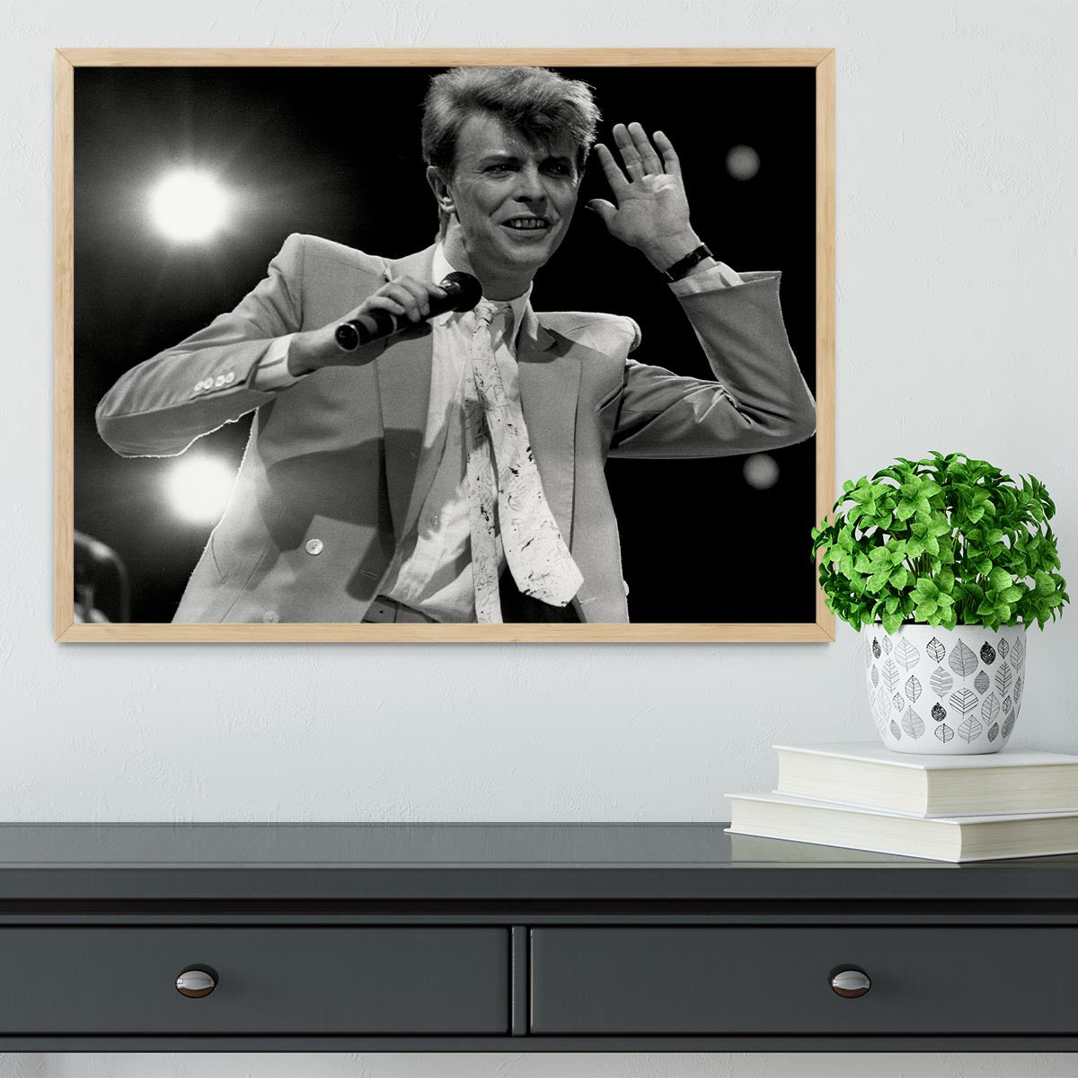 David Bowie in concert Framed Print - Canvas Art Rocks - 4