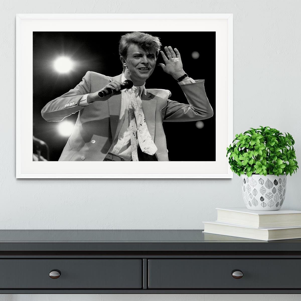 David Bowie in concert Framed Print - Canvas Art Rocks - 5