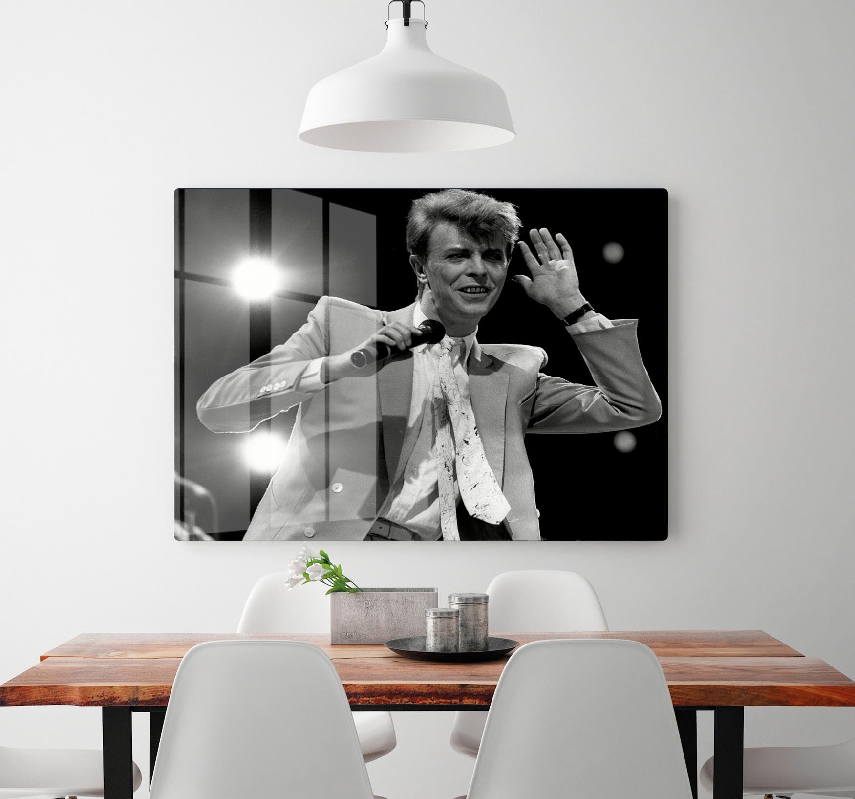 David Bowie in concert HD Metal Print