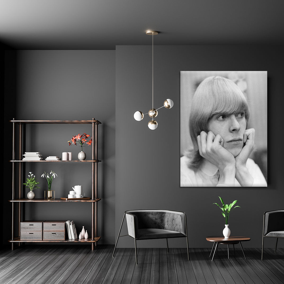 David Bowie with hair Canvas Print or Poster - Canvas Art Rocks - 5