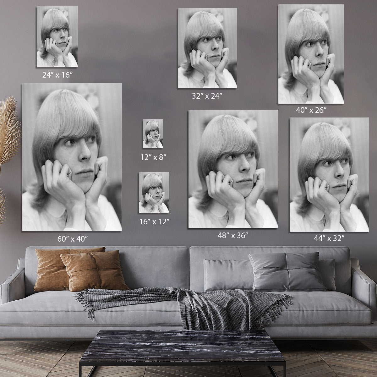 David Bowie with hair Canvas Print or Poster - Canvas Art Rocks - 7