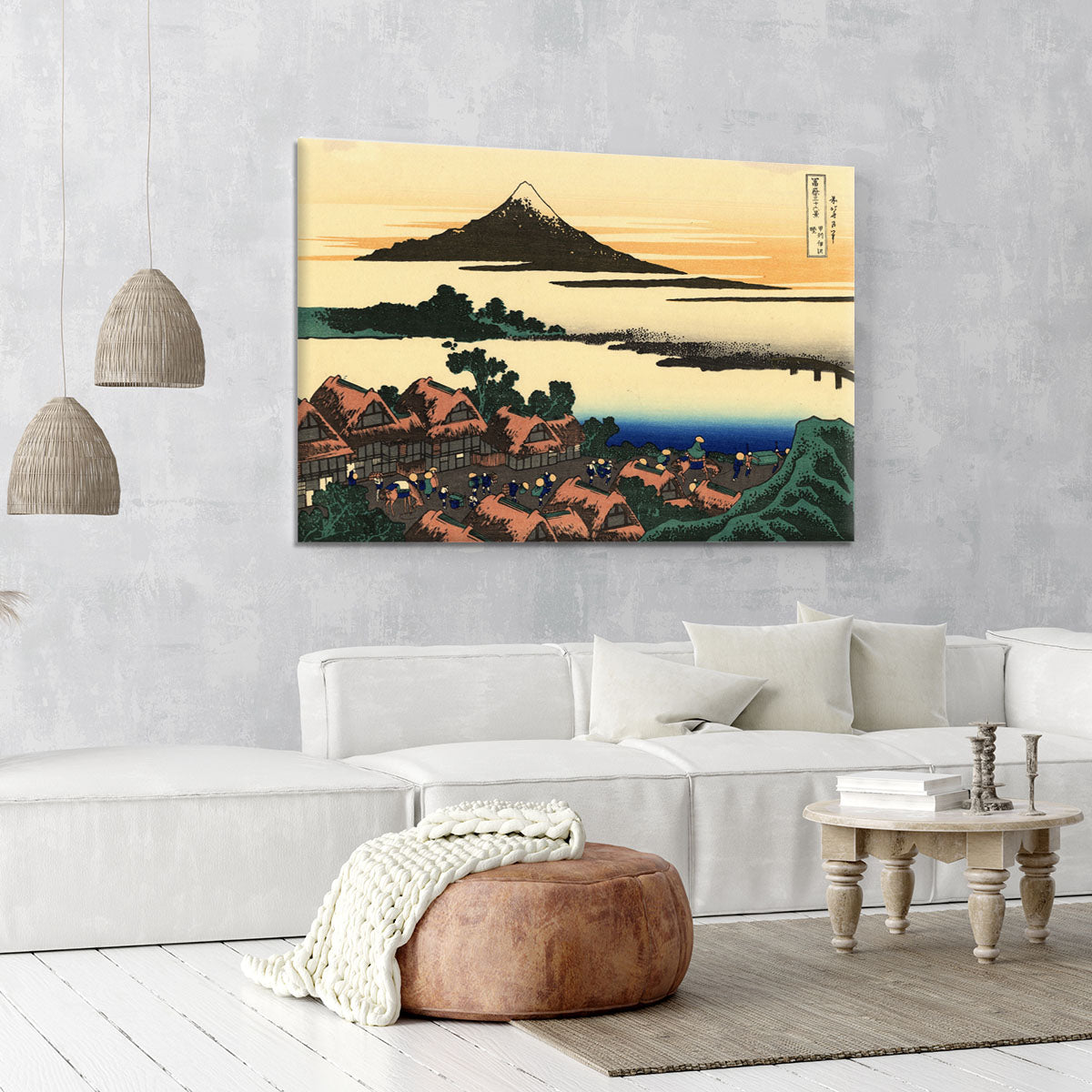 Dawn at Isawa in the Kai province by Hokusai Canvas Print or Poster - Canvas Art Rocks - 6