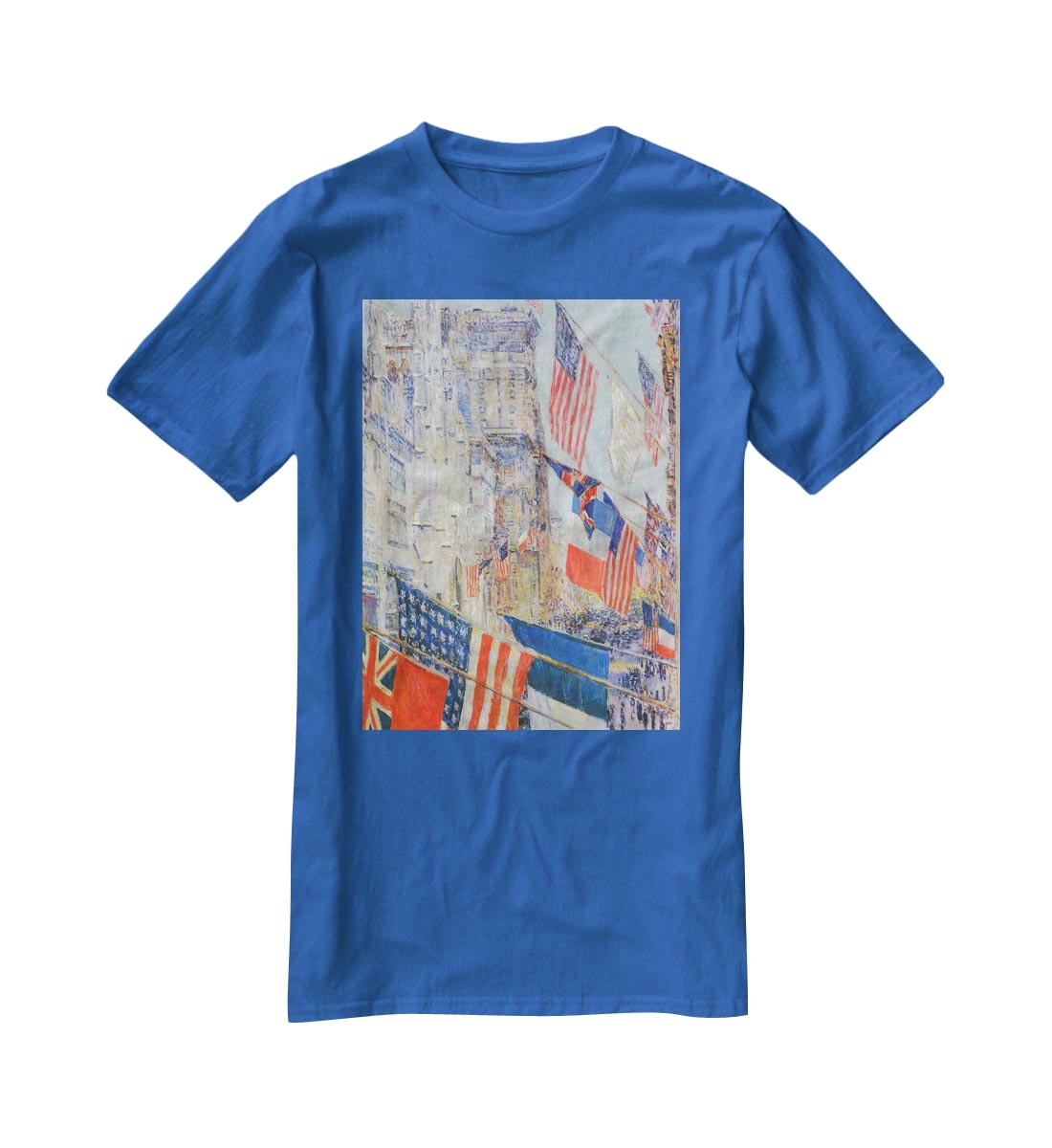 Day of allied victory 1917 by Hassam T-Shirt - Canvas Art Rocks - 2