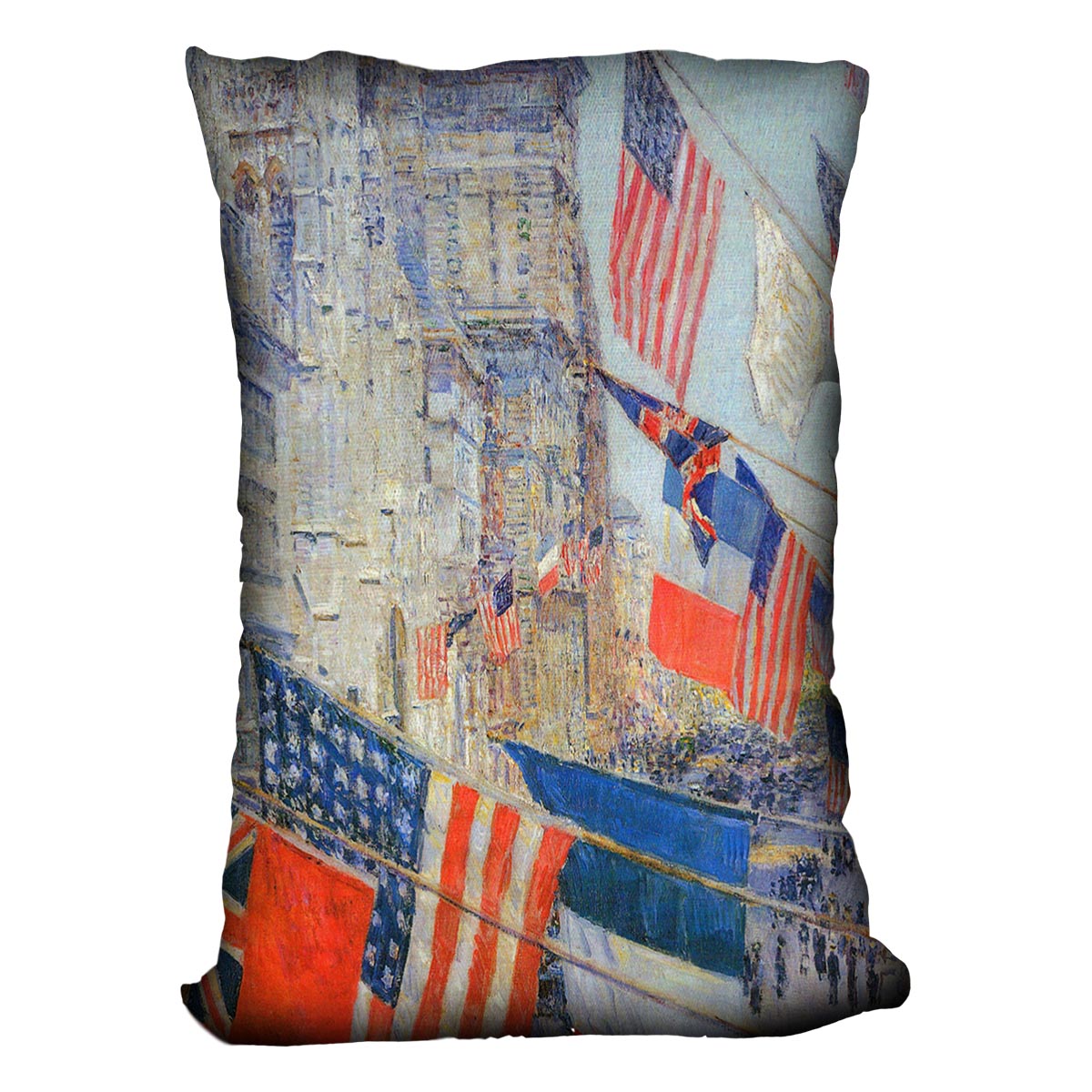 Day of allied victory 1917 by Hassam Cushion - Canvas Art Rocks - 4