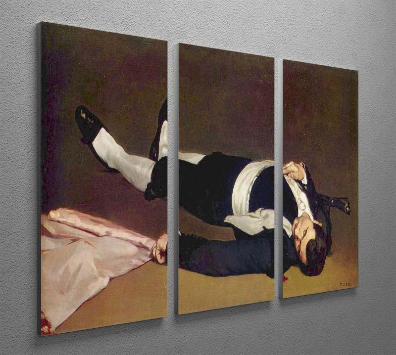 Dead Torero by Manet 3 Split Panel Canvas Print - Canvas Art Rocks - 2
