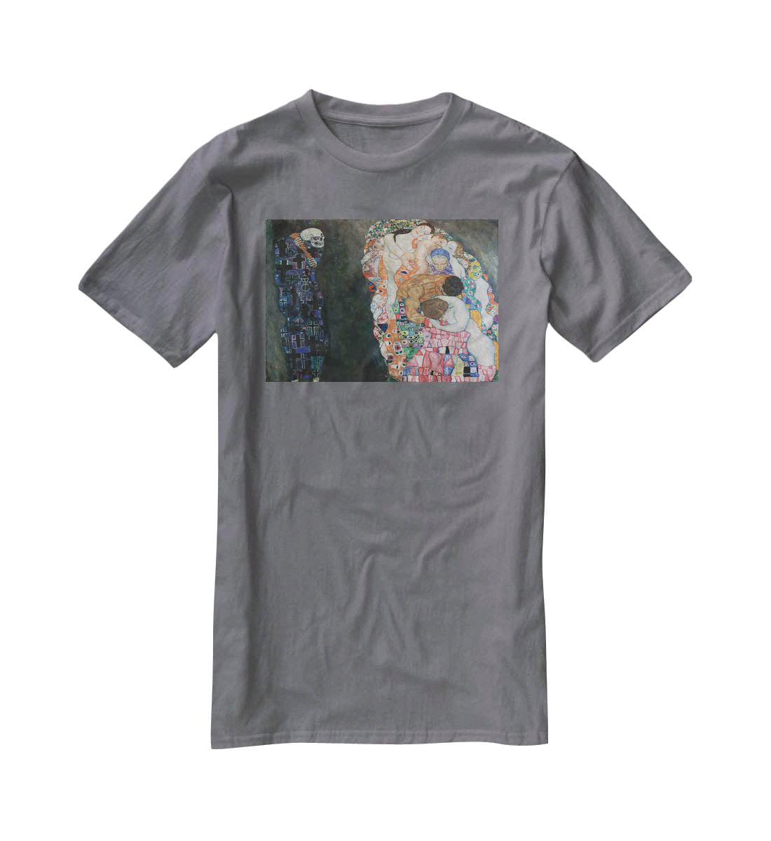 Death and Life by Klimt 2 T-Shirt - Canvas Art Rocks - 3