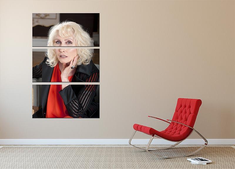 Debbie Harry in 2014 3 Split Panel Canvas Print - Canvas Art Rocks - 2