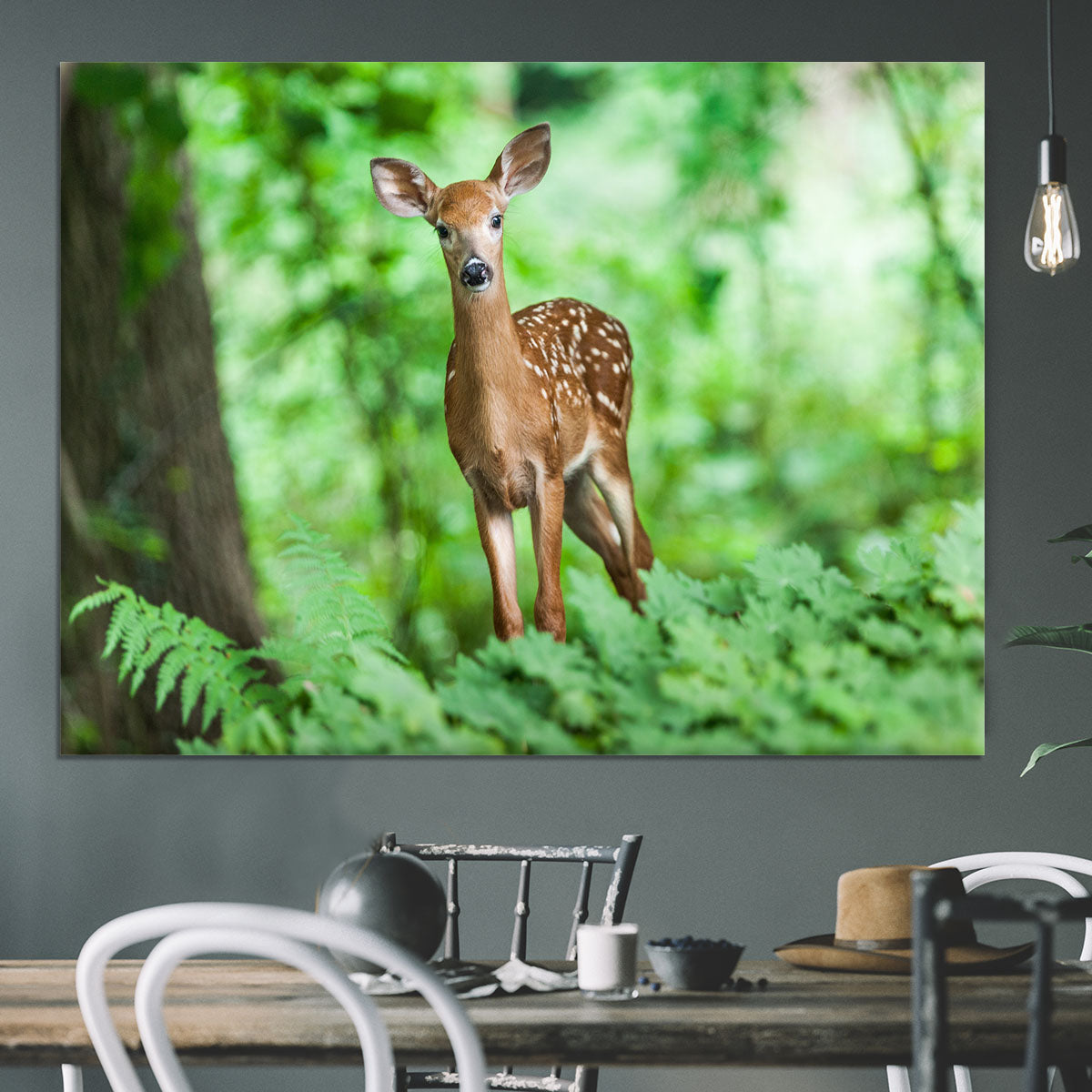 Deer In The Forest Canvas Print or Poster - Canvas Art Rocks - 3