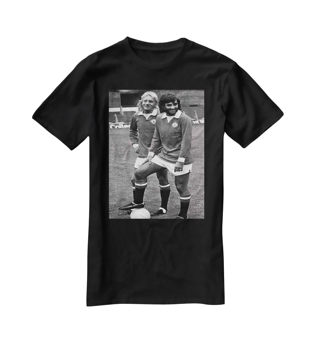 Denis Law and George Best in 1972 T-Shirt - Canvas Art Rocks - 1