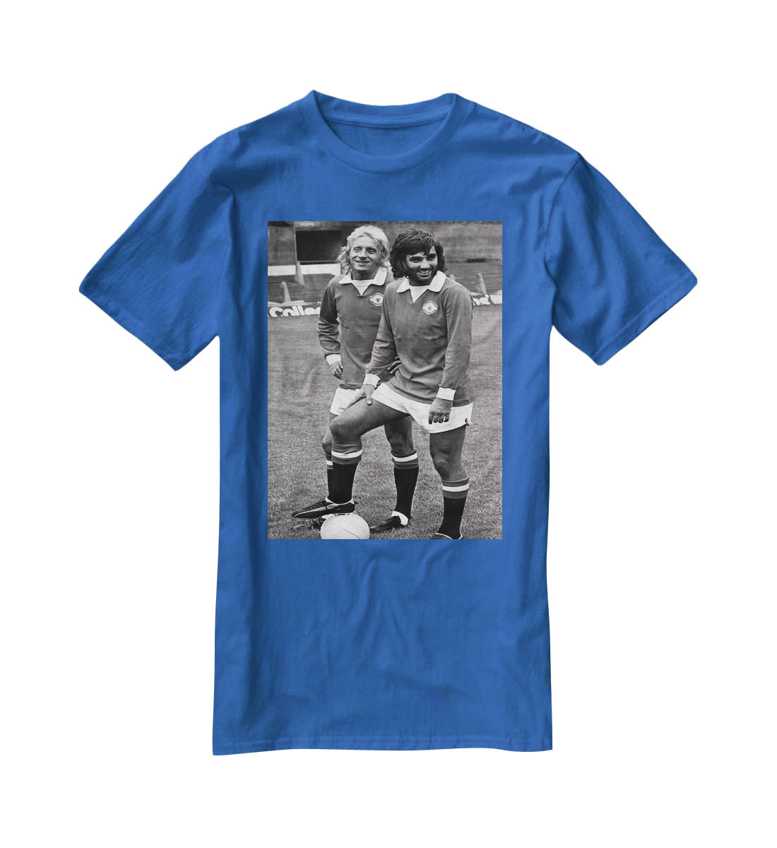 Denis Law and George Best in 1972 T-Shirt - Canvas Art Rocks - 2