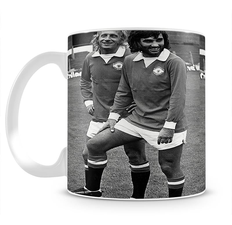 Denis Law and George Best in 1972 Mug - Canvas Art Rocks - 1