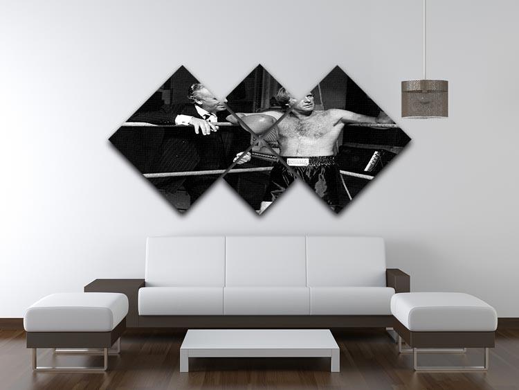 Dennis Waterman and George Cole filming Minder 4 Square Multi Panel Canvas - Canvas Art Rocks - 3