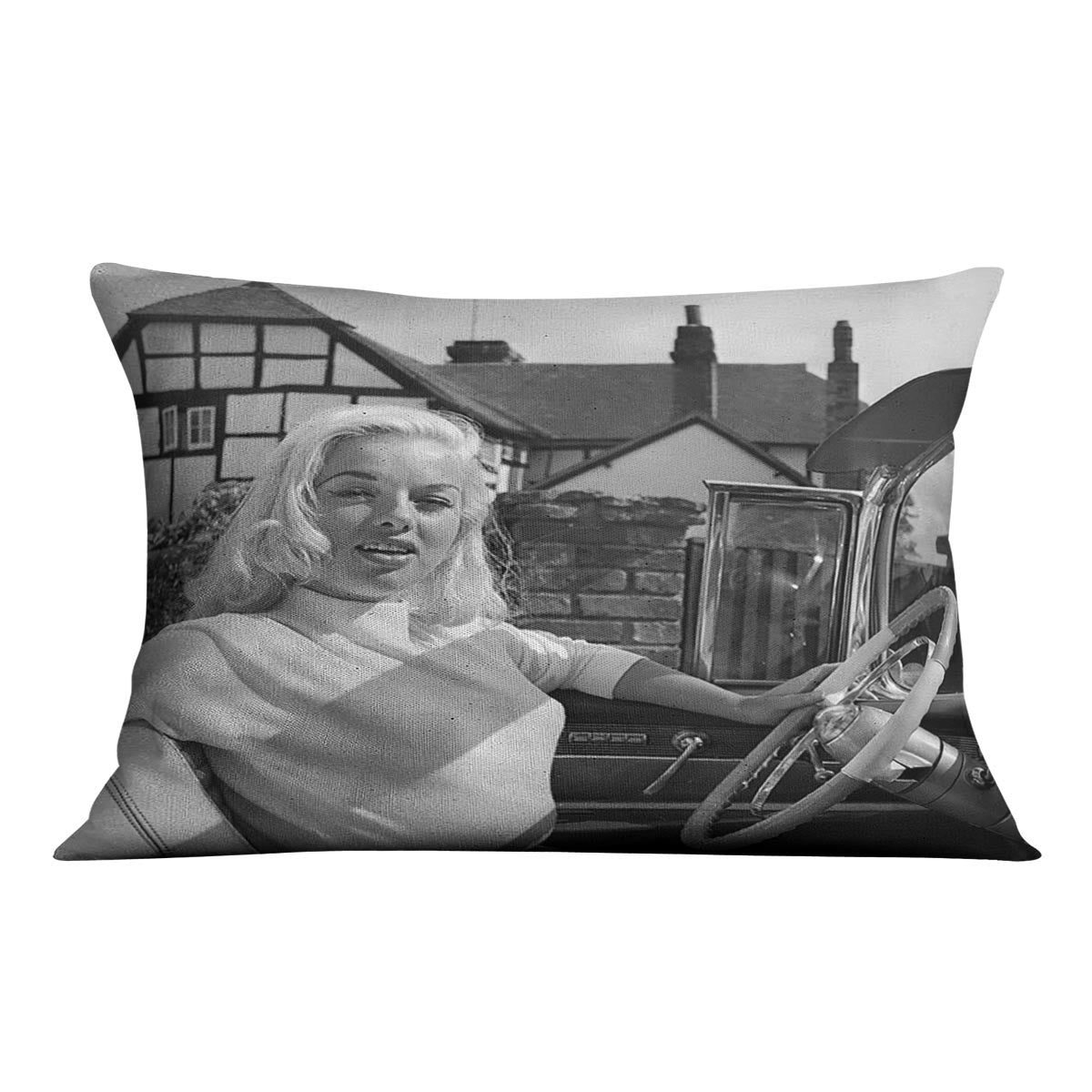 Diana Dors in her car Cushion