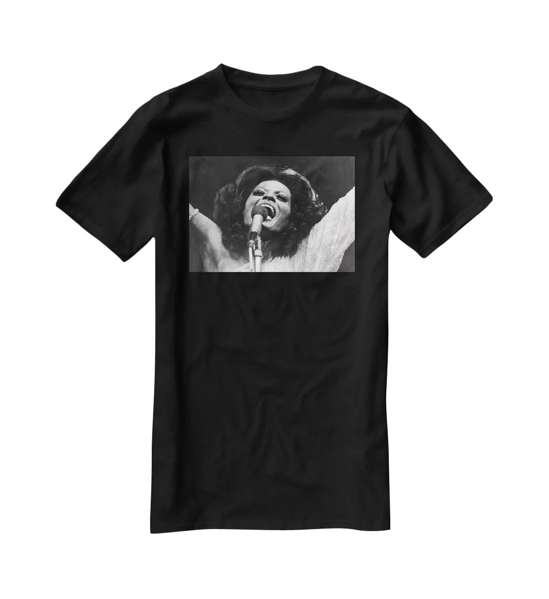 Diana Ross on stage T-Shirt - Canvas Art Rocks - 1