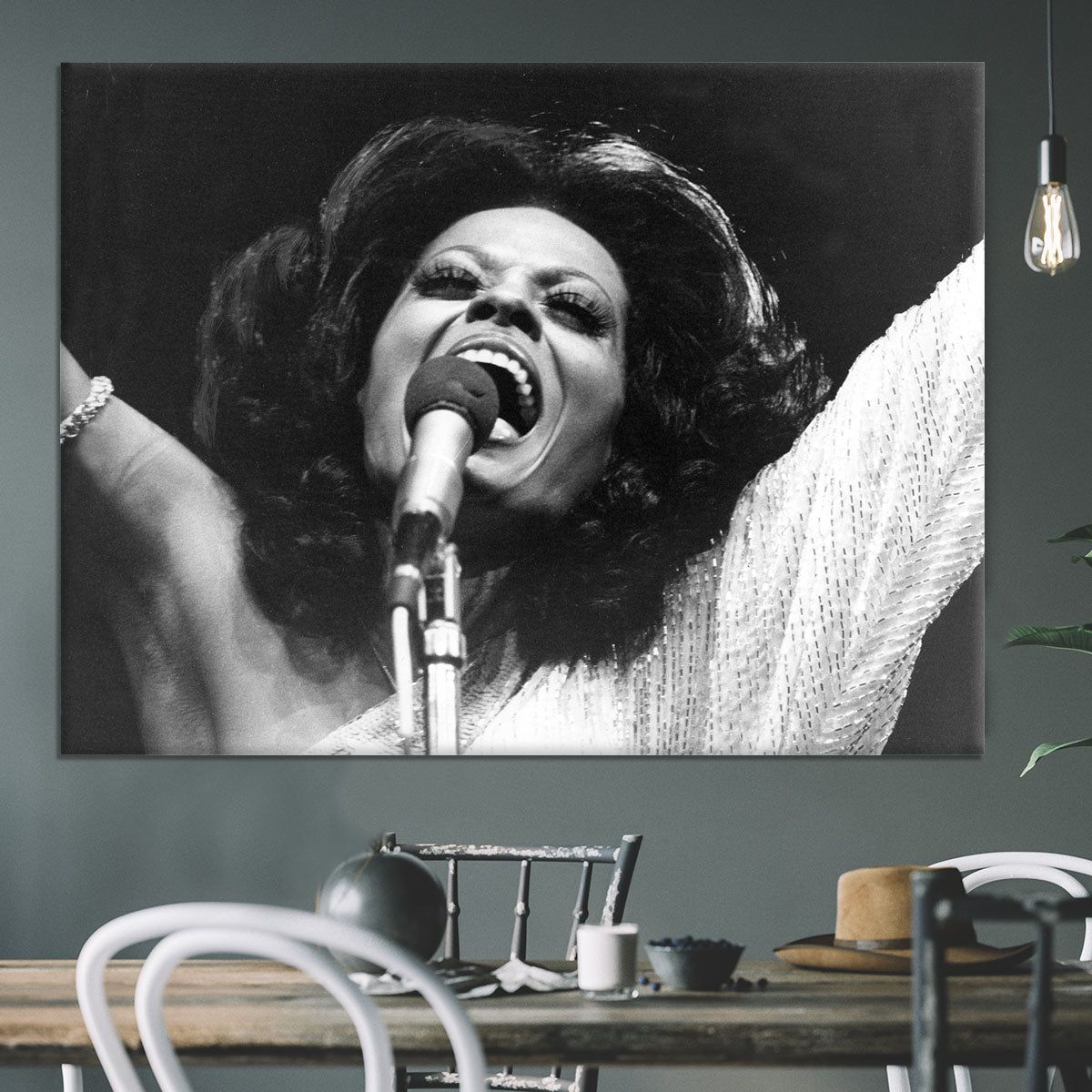 Diana Ross on stage Canvas Print or Poster - Canvas Art Rocks - 3