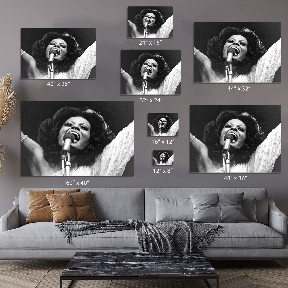 Diana Ross on stage Canvas Print or Poster - Canvas Art Rocks - 7