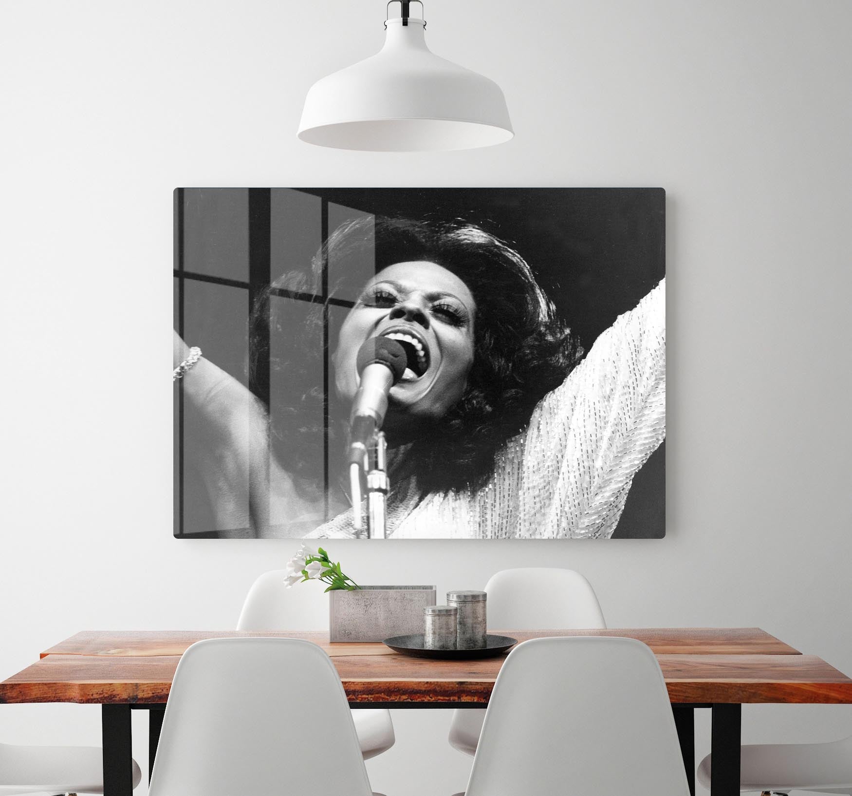 Diana Ross on stage HD Metal Print