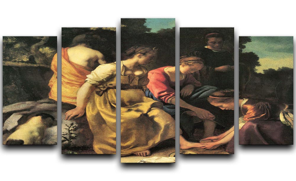 Diana and her nymphs by Vermeer 5 Split Panel Canvas - Canvas Art Rocks - 1