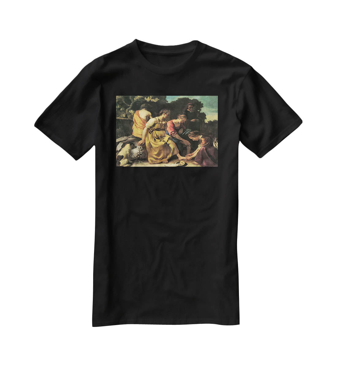 Diana and her nymphs by Vermeer T-Shirt - Canvas Art Rocks - 1