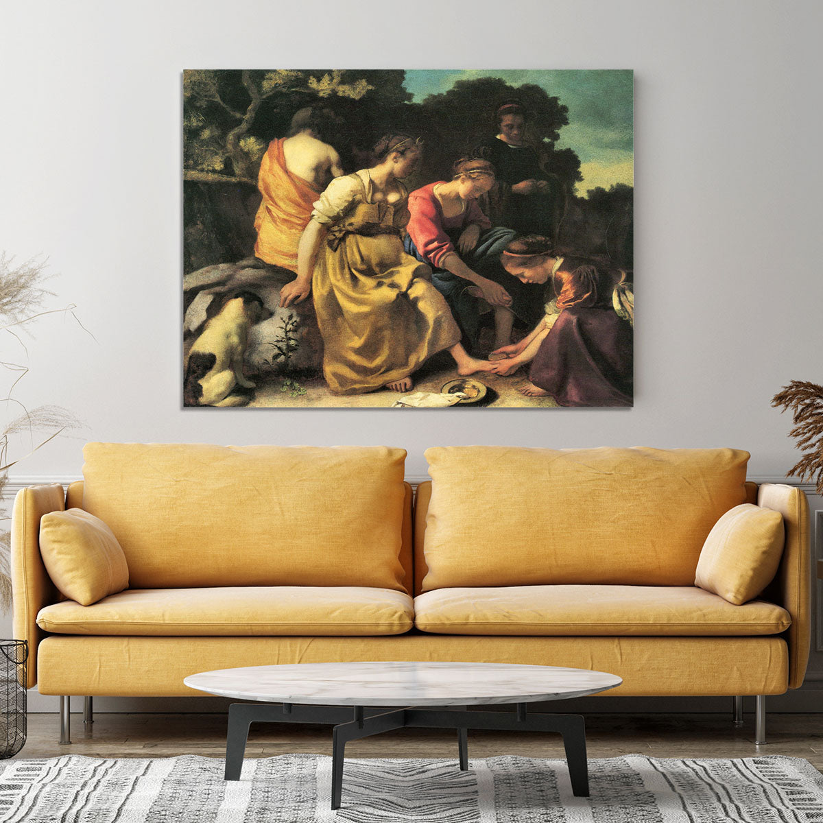 Diana and her nymphs by Vermeer Canvas Print or Poster - Canvas Art Rocks - 4