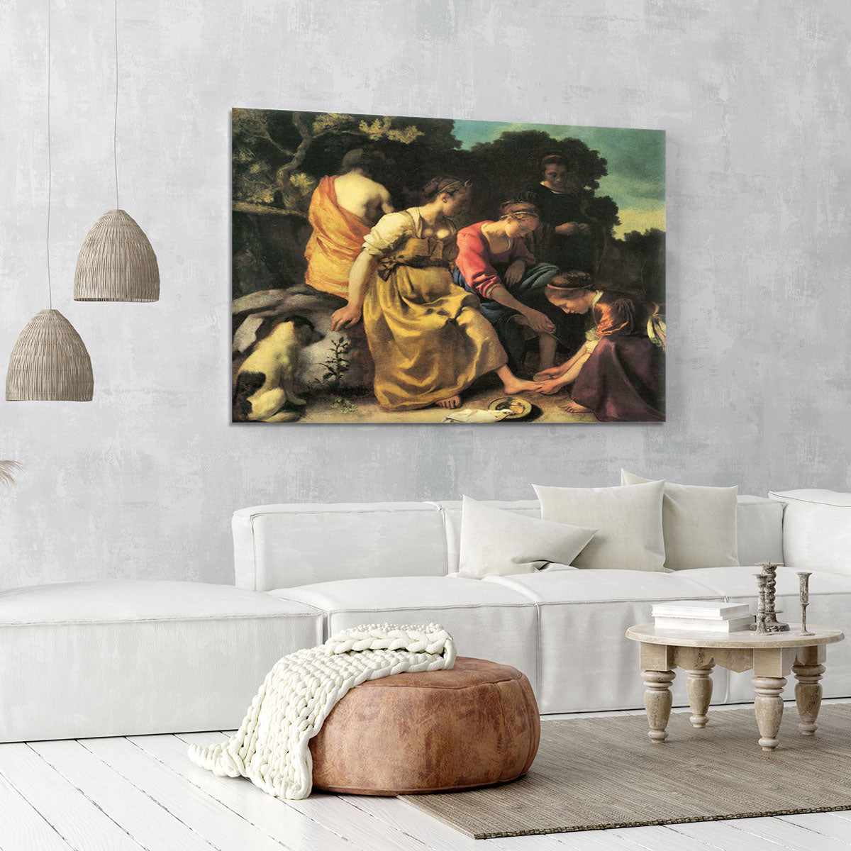 Diana and her nymphs by Vermeer Canvas Print or Poster - Canvas Art Rocks - 6
