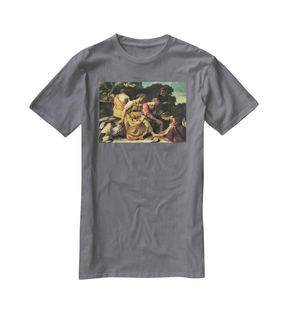 Diana and her nymphs by Vermeer T-Shirt - Canvas Art Rocks - 3