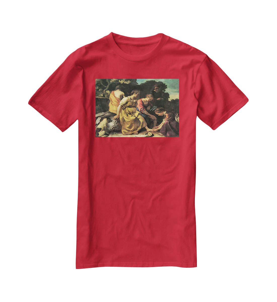 Diana and her nymphs by Vermeer T-Shirt - Canvas Art Rocks - 4