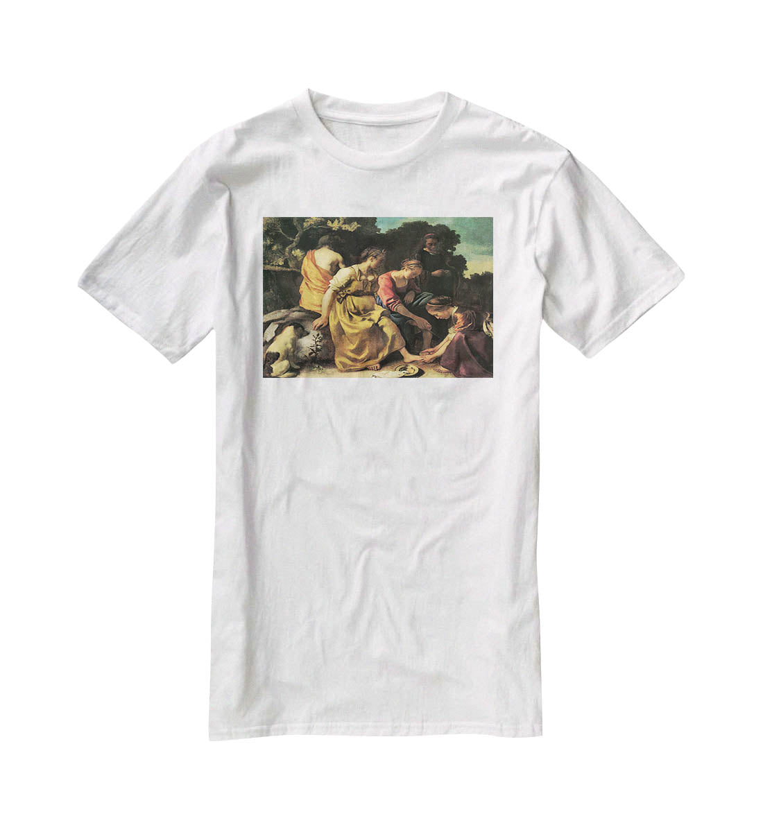 Diana and her nymphs by Vermeer T-Shirt - Canvas Art Rocks - 5