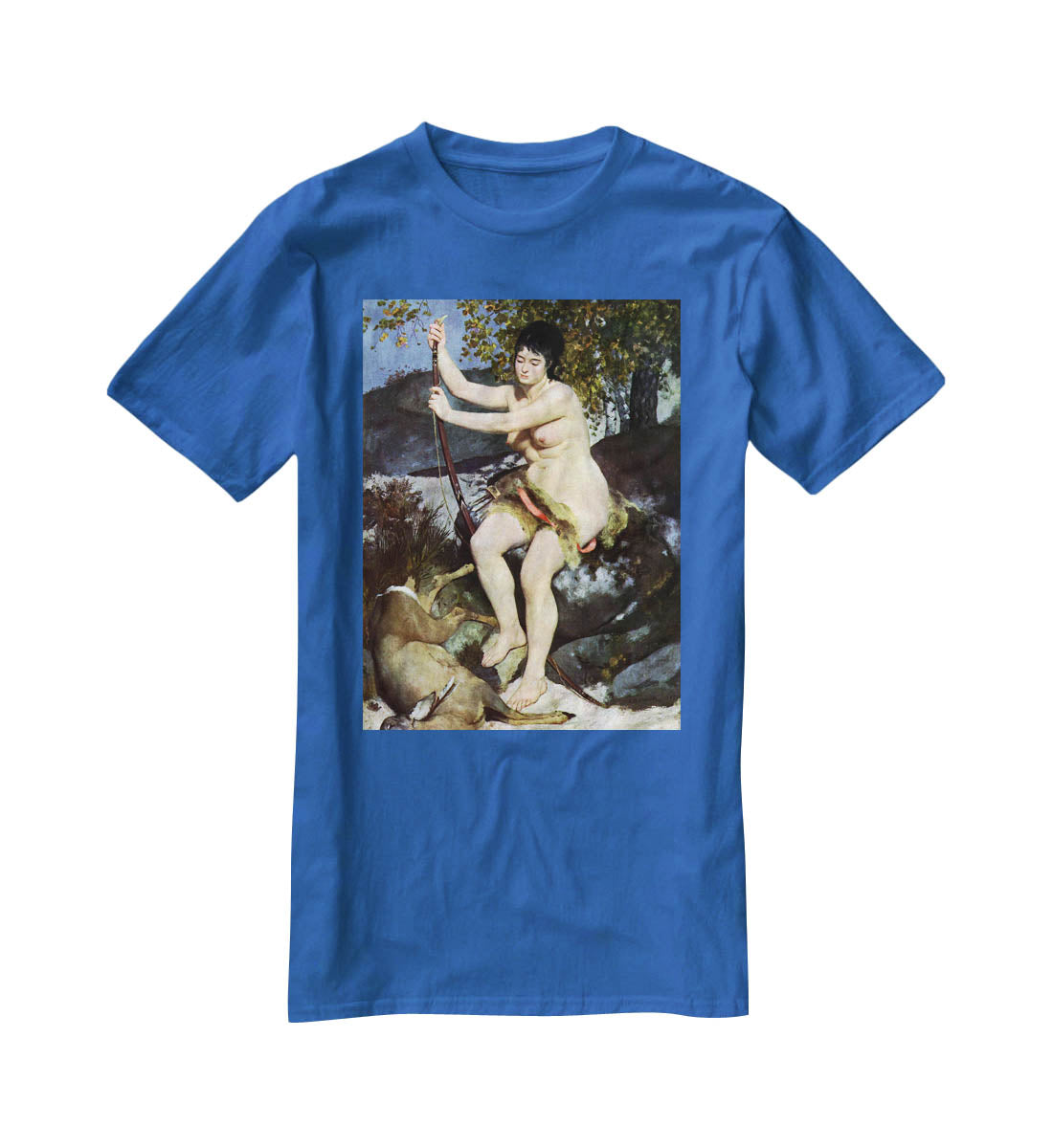 Diana as hunter by Renoir T-Shirt - Canvas Art Rocks - 2