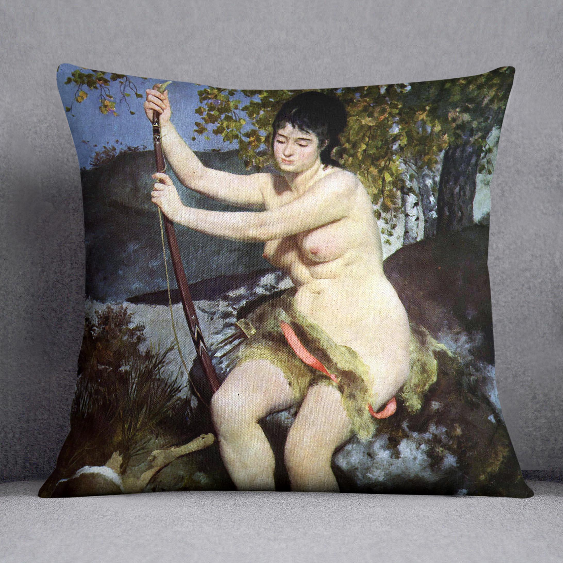 Diana as hunter by Renoir Cushion