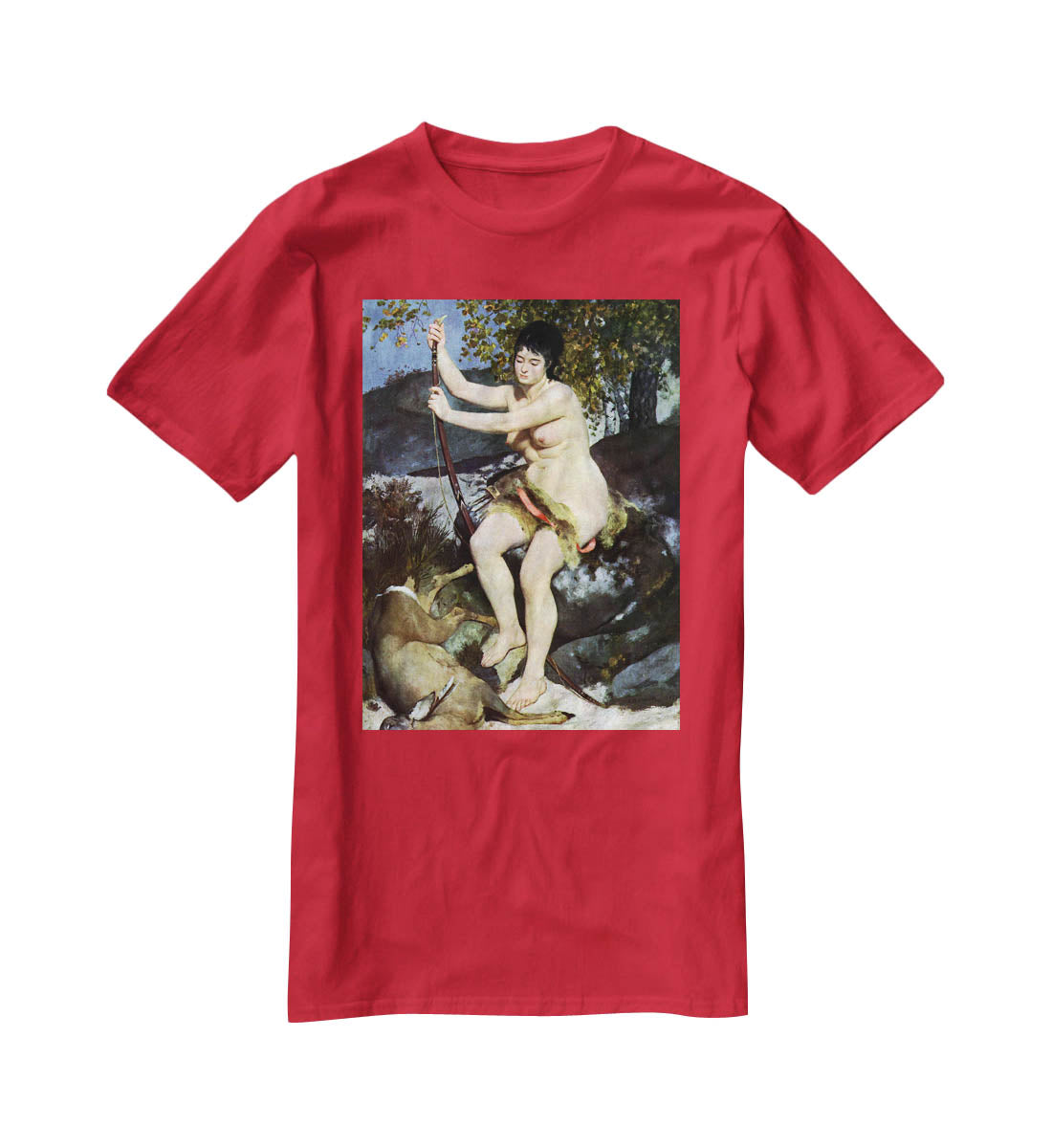 Diana as hunter by Renoir T-Shirt - Canvas Art Rocks - 4