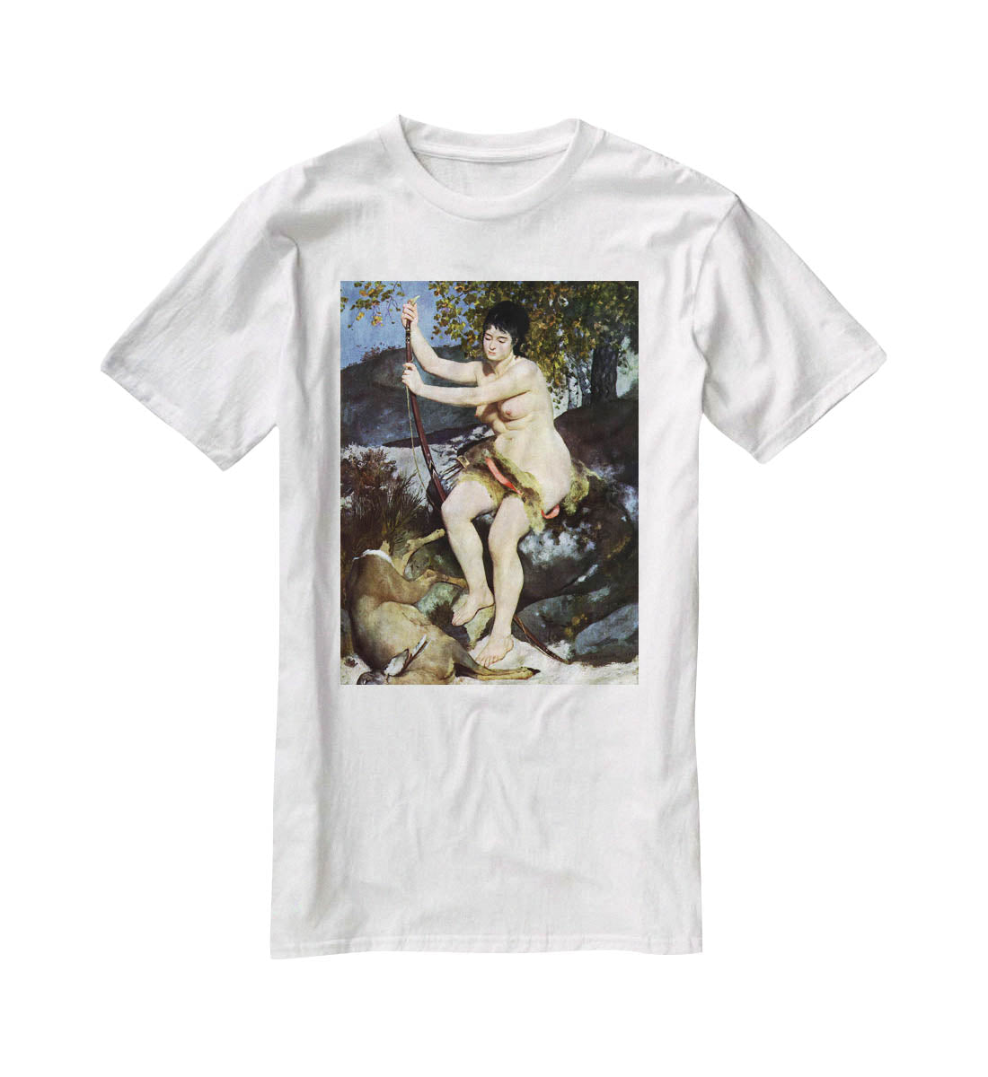 Diana as hunter by Renoir T-Shirt - Canvas Art Rocks - 5