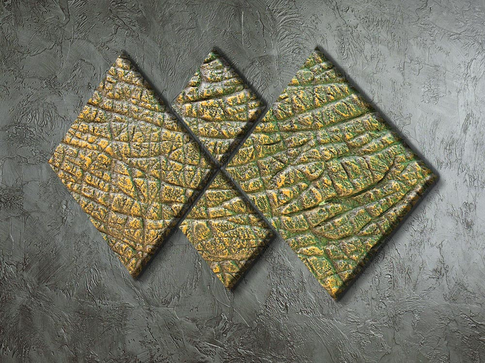Dinosaur Skin Texture 4 Square Multi Panel Canvas - Canvas Art Rocks - 2
