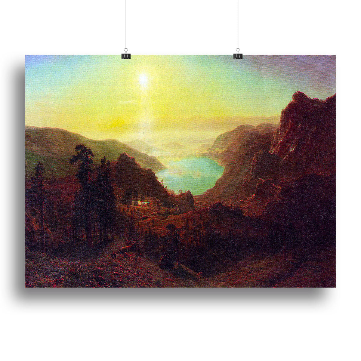 Donner Lake 2 by Bierstadt Canvas Print or Poster - Canvas Art Rocks - 2