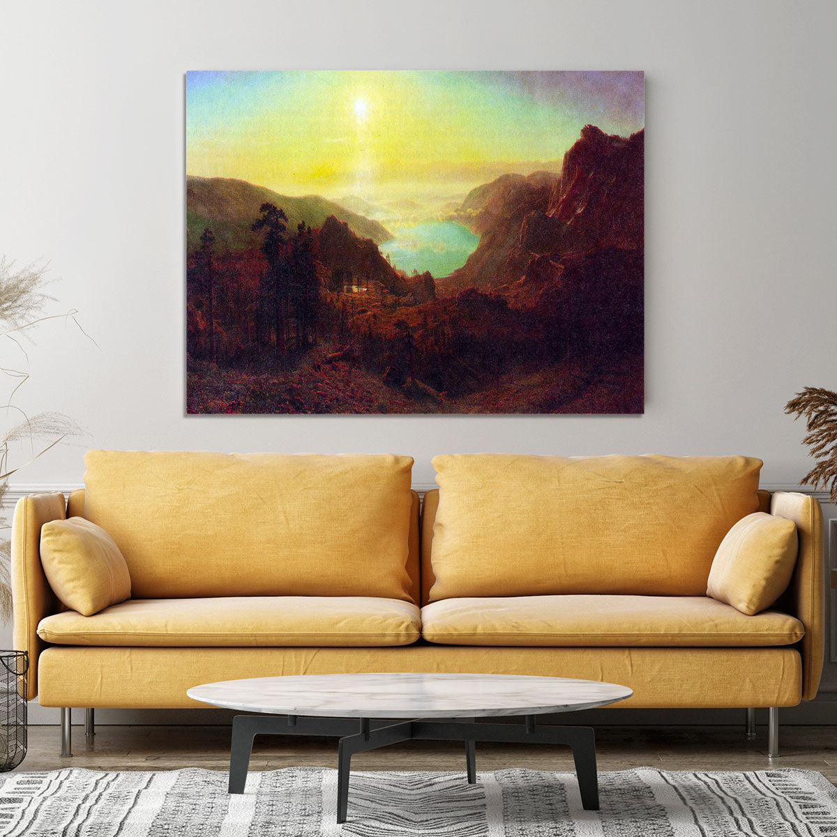Donner Lake 2 by Bierstadt Canvas Print or Poster - Canvas Art Rocks - 4