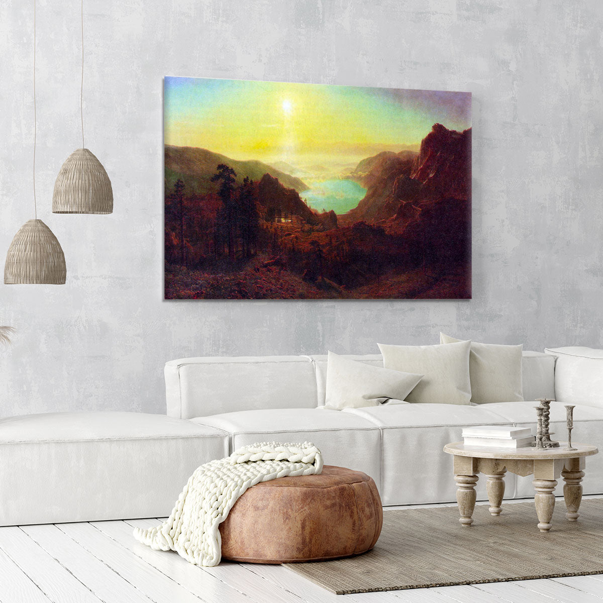 Donner Lake 2 by Bierstadt Canvas Print or Poster - Canvas Art Rocks - 6