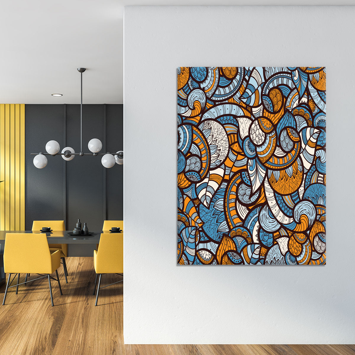 Doodle bright floral pattern Canvas Print or Poster - Canvas Art Rocks - 4