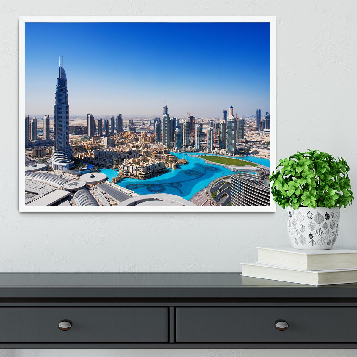 Downtown Dubai Framed Print - Canvas Art Rocks -6