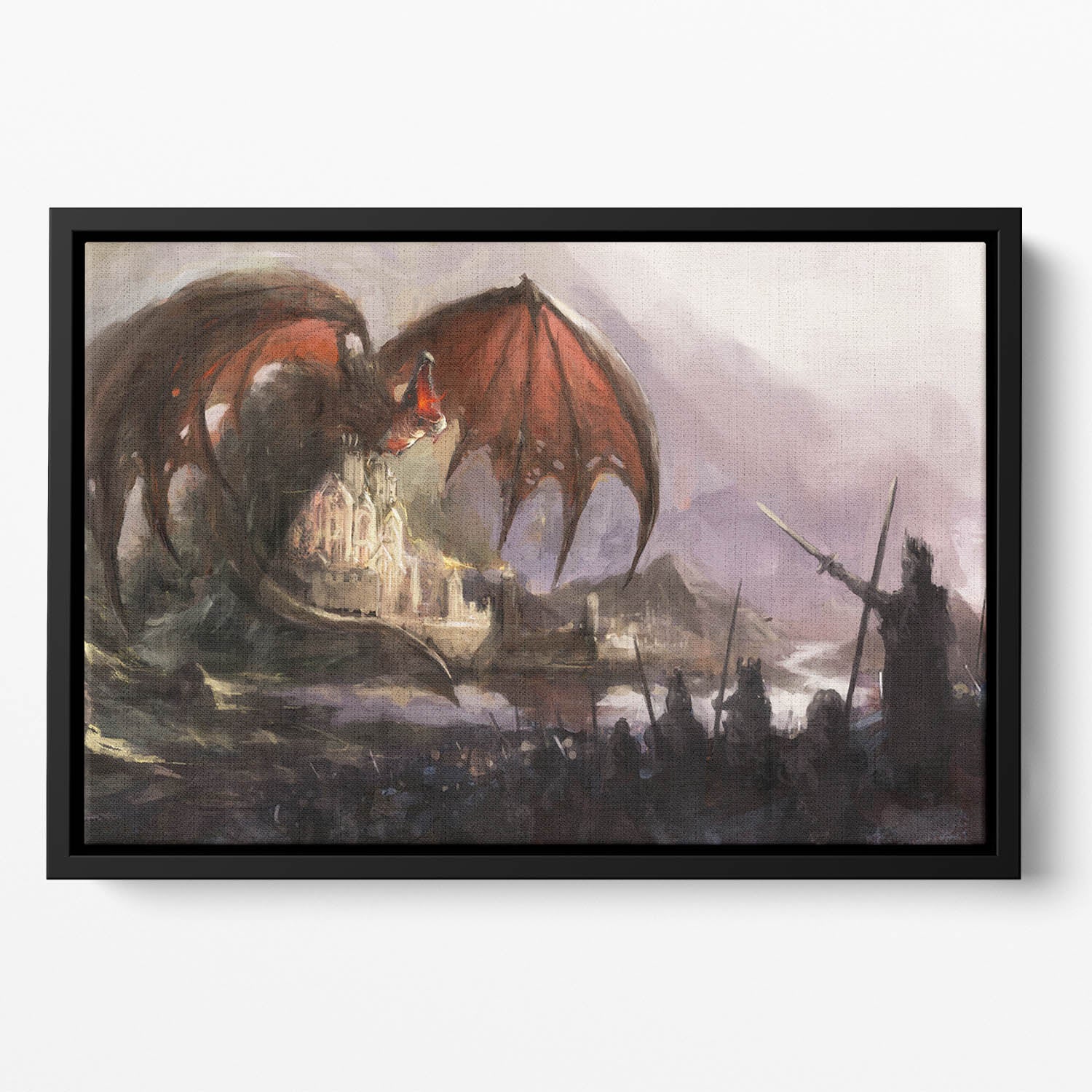 Dragon Floating Framed Canvas