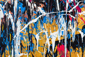 Dripping paint graffiti Wall Mural Wallpaper - Canvas Art Rocks - 1