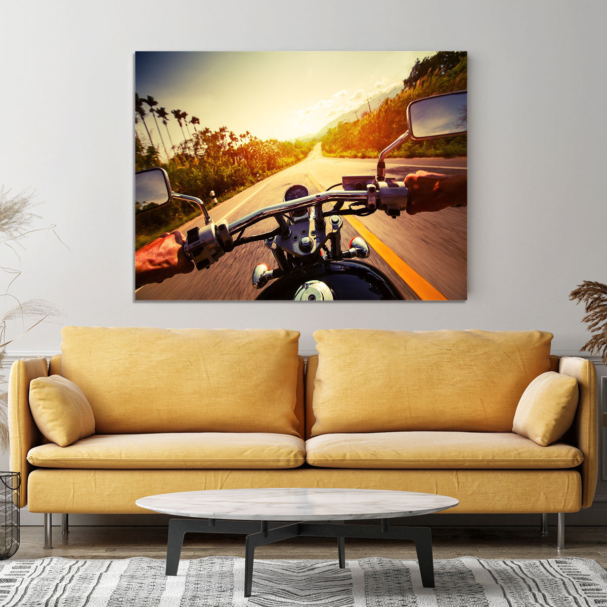 Driver riding motorbike Canvas Print or Poster - Canvas Art Rocks - 4