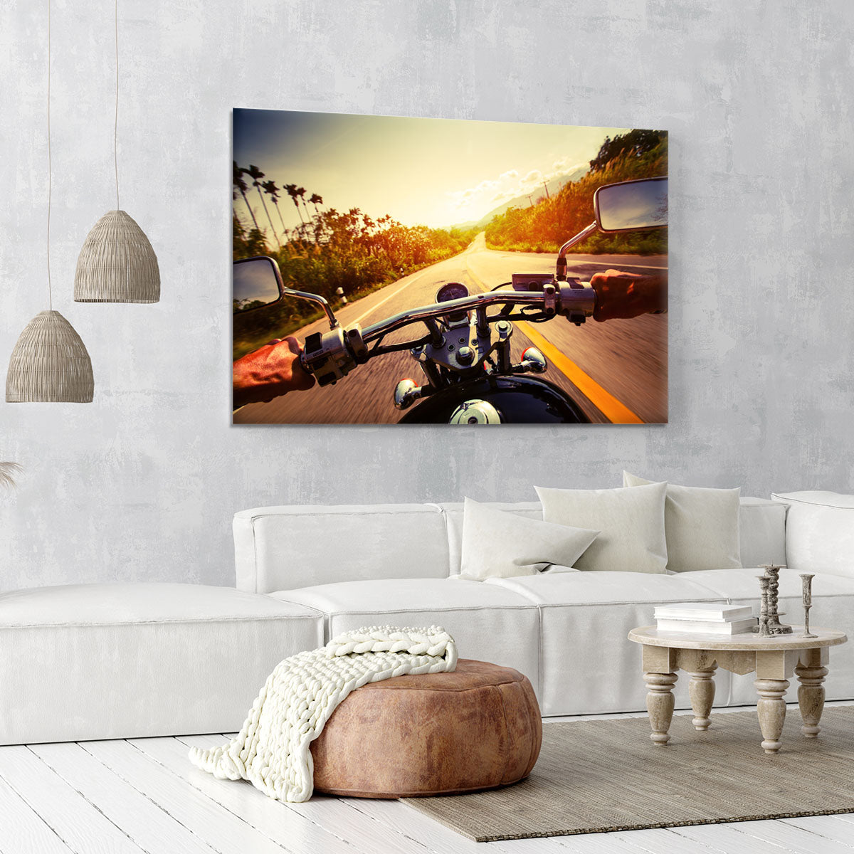 Driver riding motorbike Canvas Print or Poster - Canvas Art Rocks - 6