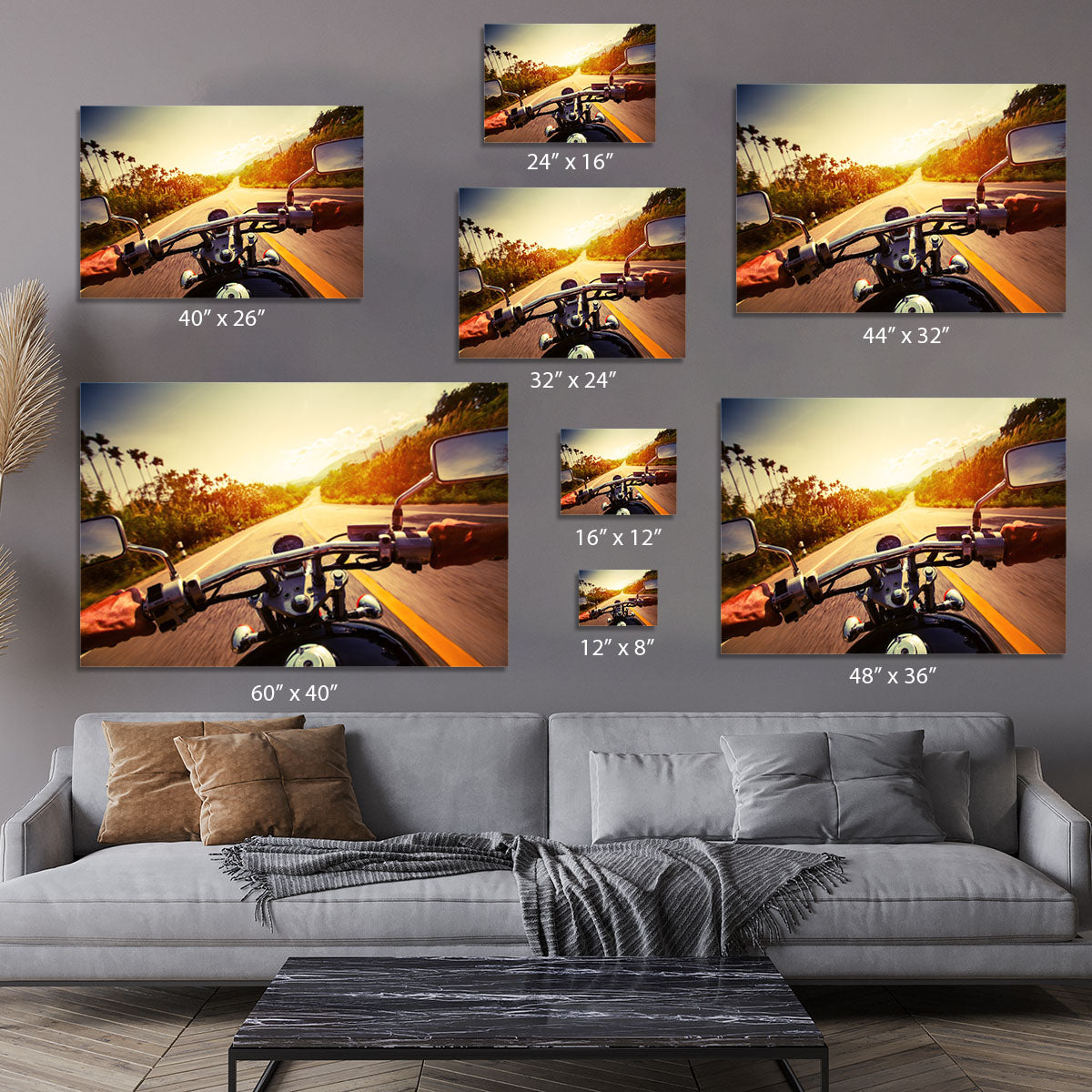 Driver riding motorbike Canvas Print or Poster - Canvas Art Rocks - 7