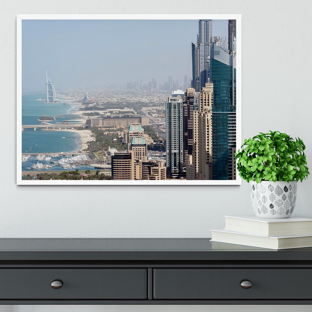 Dubai City Framed Print - Canvas Art Rocks -6